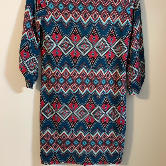 ♦️Pink Owl size small colorful patterned dress made in USA - Picture 4 of 6